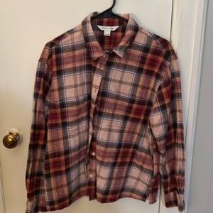 Old Navy boyfriend shirt, flannel